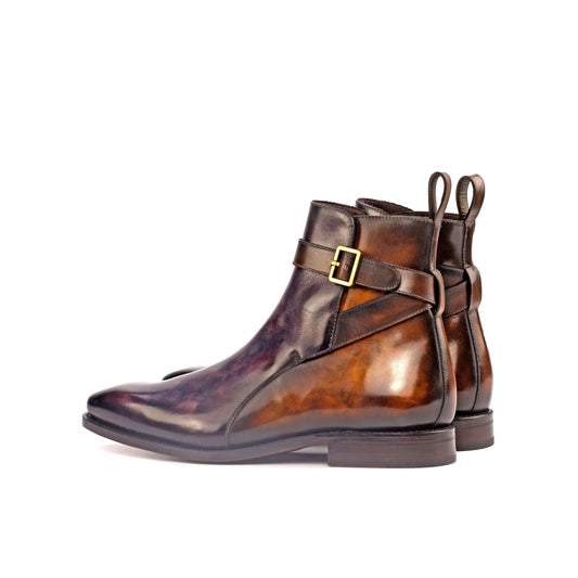 Gizeh - Aubergine & Tobacco Patina - Atelier 5 weeks LION BOOTS