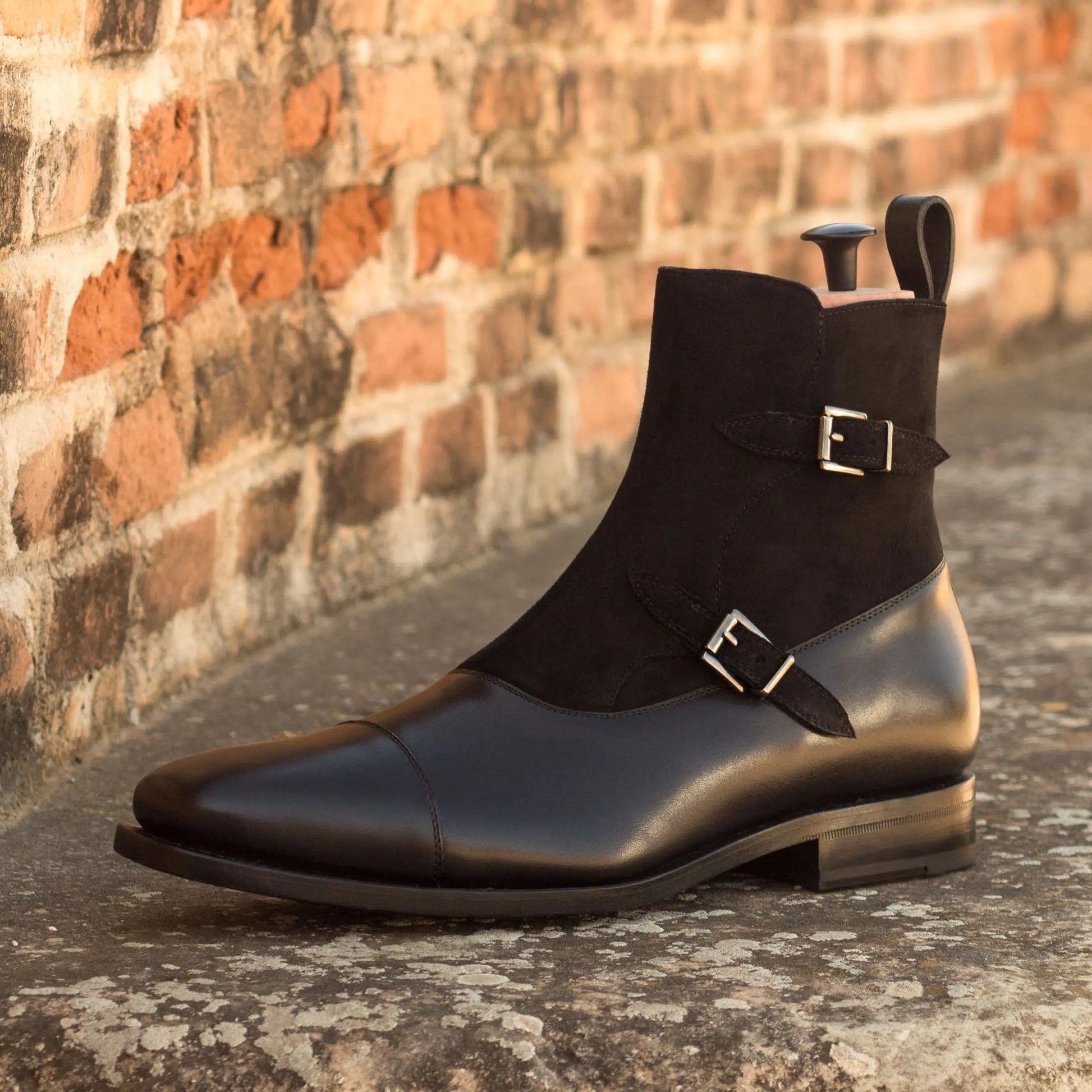 Okavango - Black Leather & Black Suede - Atelier 5 weeks LION BOOTS