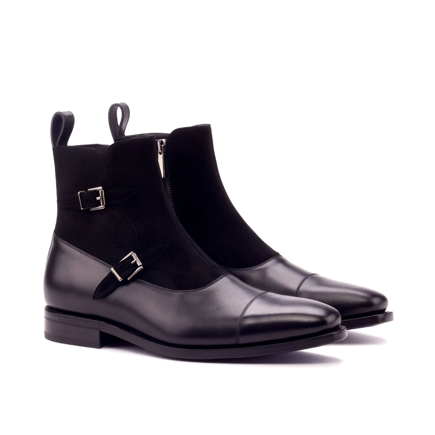 Okavango - Black Leather & Black Suede - Atelier 5 weeks LION BOOTS