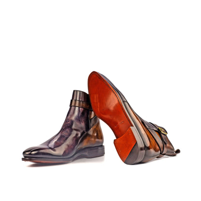 Gizeh - Aubergine & Tobacco Patina - Atelier 5 weeks LION BOOTS