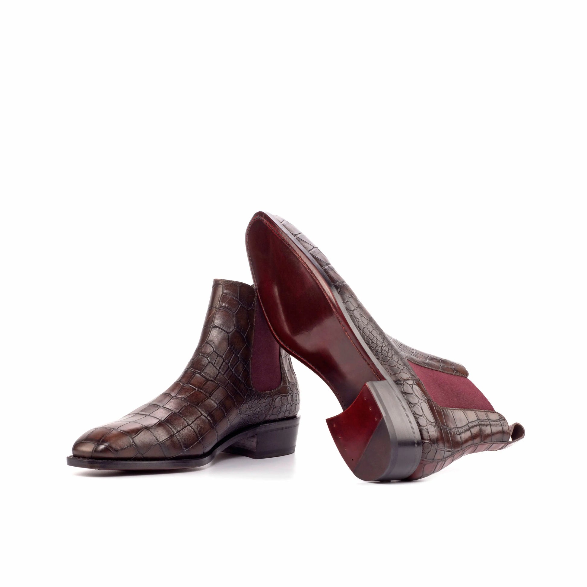 Zanzibar - Brown Croco - Atelier 5 weeks LION BOOTS
