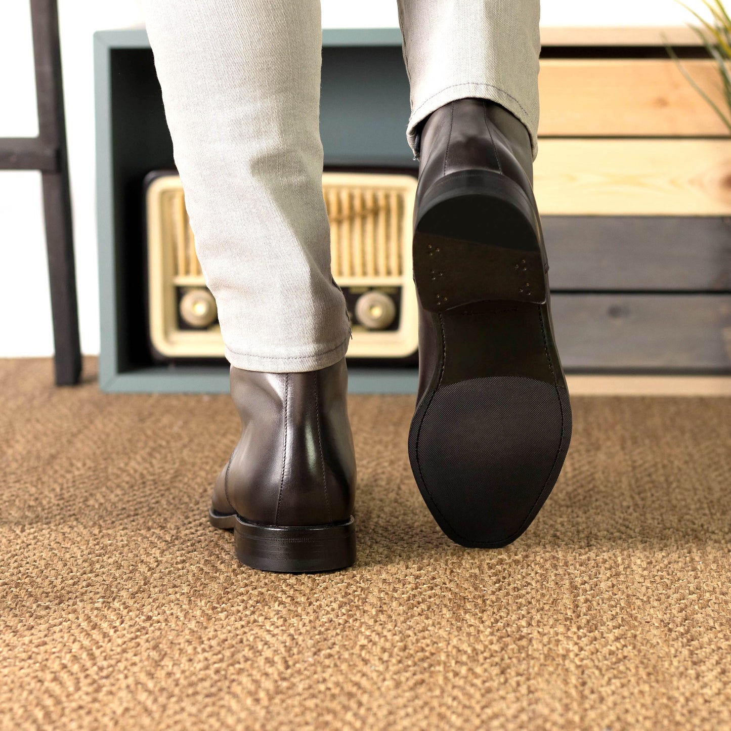 Sahara Jumper Boots Grey LION BOOTS