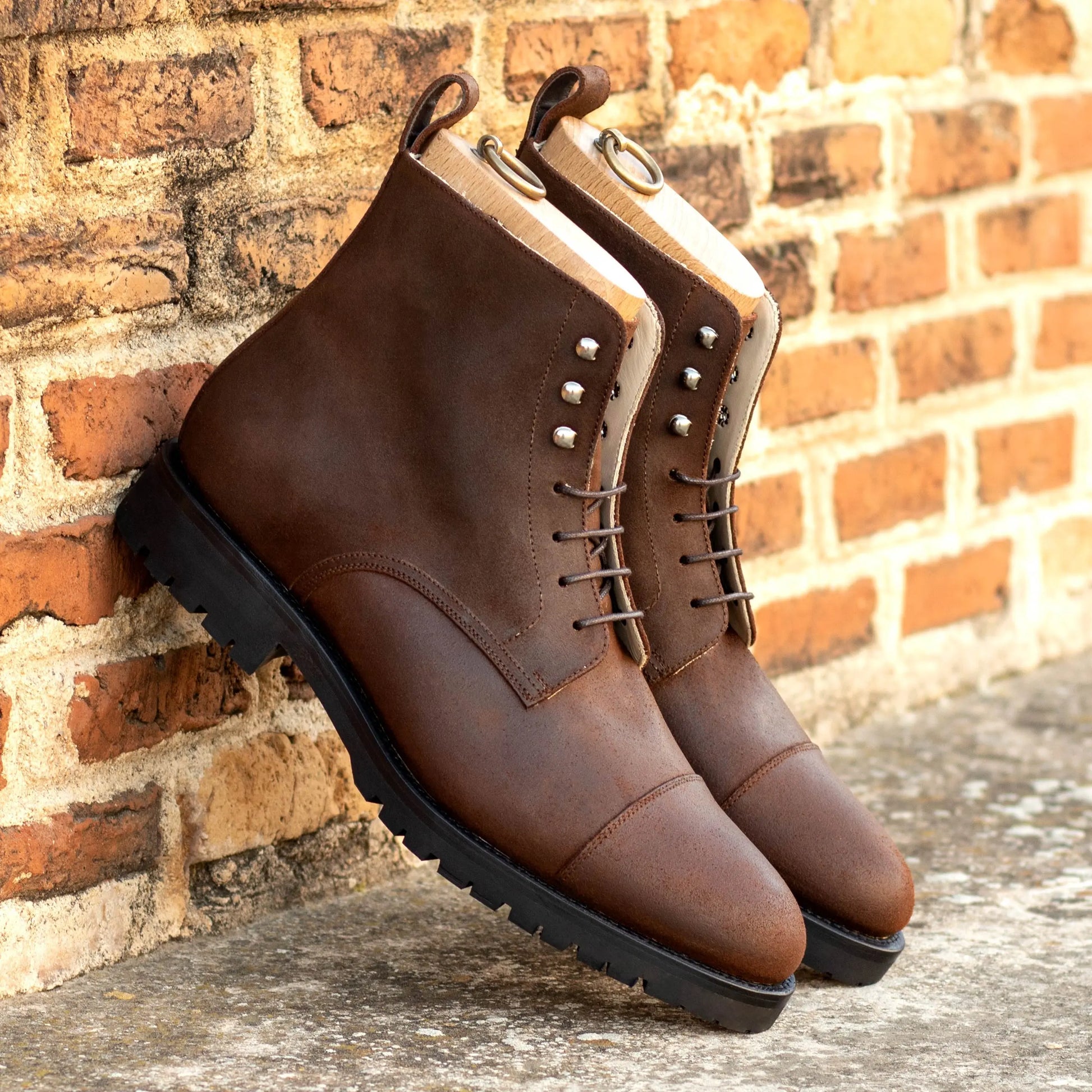 Sahara - Brown Waxed Suede - Atelier 5 weeks LION BOOTS